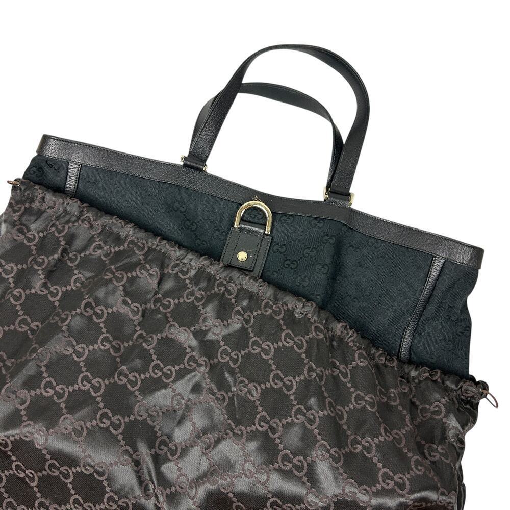 Gucci Black GG Monogram Top Handle Abbey East West Tote Bag - Picture 10 of 10